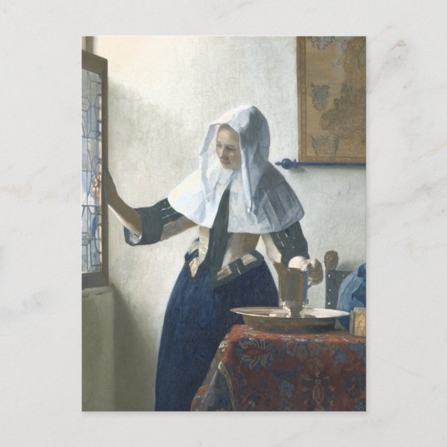 Young Woman with a Water Pitcher Postcard (Front)