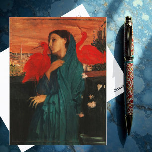 Young Woman with Ibis by Edgar Degas Postcard