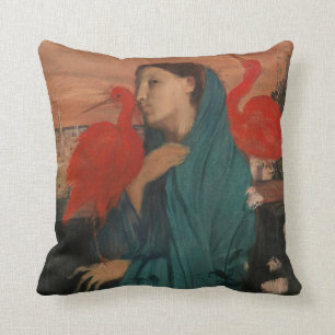Young Woman with Ibis Cushion