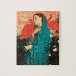 Young Woman with Ibis Fine Art by Edgar Degas Jigsaw Puzzle