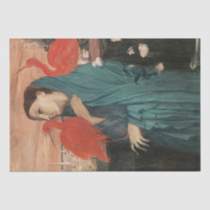 Young Woman with Ibis Painting Edgar Degas Tissue Paper