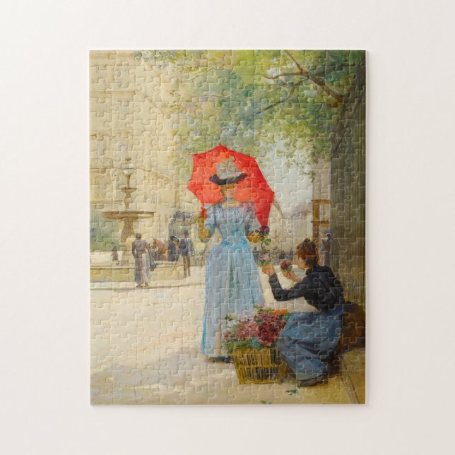 Young Woman with Umbrella | Victor Gabriel Gilbert Jigsaw Puzzle (Vertical)