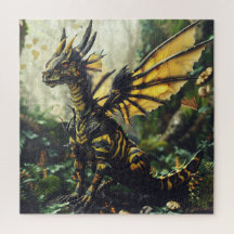 Young Yellow and Black Dragon