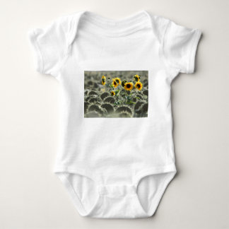 Young Yellow Sunflowers Baby Bodysuit