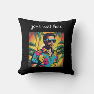 younger hawaian men cushion