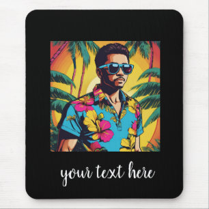 younger hawaian men mouse pad