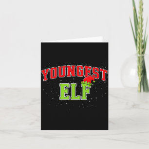 Youngest Elf Christmas Family Matching Group Xmas Card