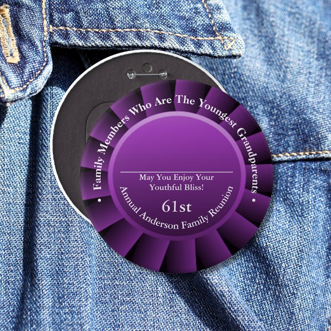 Youngest Grandparents Family Reunion Awards 6 Cm Round Badge (Creator Uploaded)