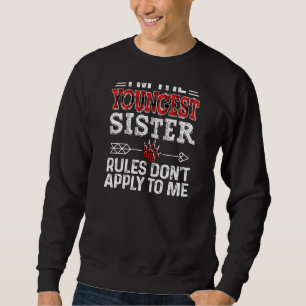 Youngest Sister  Rules Don Apply To Me Red Plaid B Sweatshirt