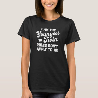 Youngest Twin - Twins Fun Matching  younger Twin T-Shirt