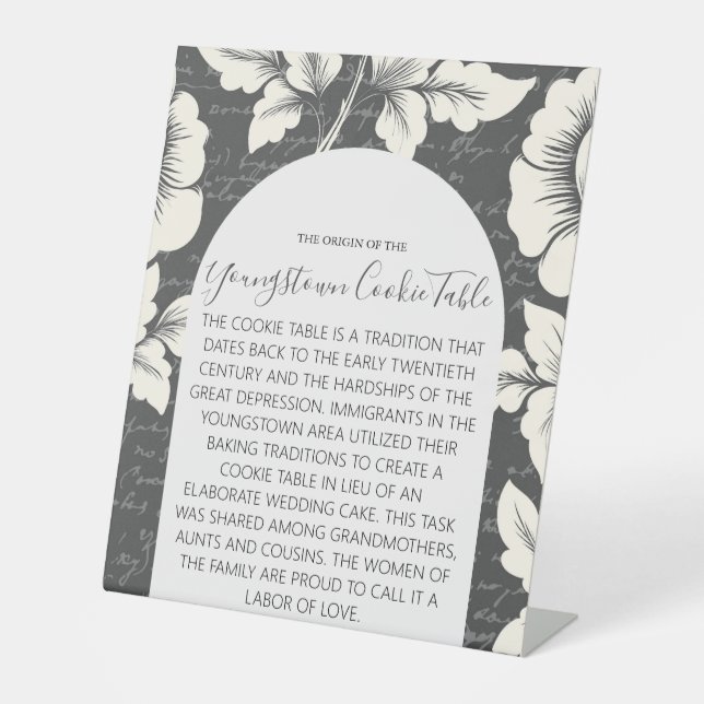 YOUNGSTOWN COOKIE TABLE WEDDING SIGN (Front)