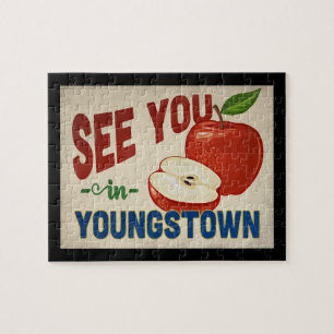 Youngstown Ohio Apple - Vintage Travel Jigsaw Puzzle