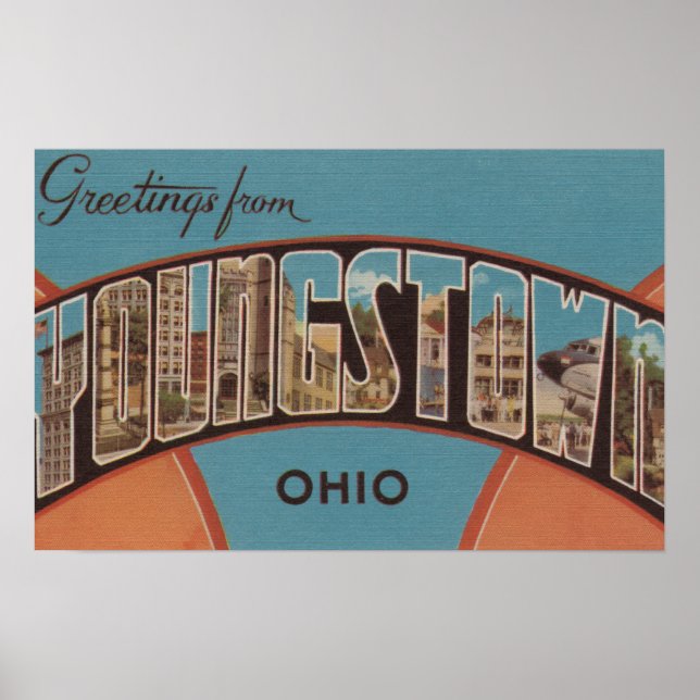 Youngstown, Ohio - Large Letter Scenes 2 Poster (Front)