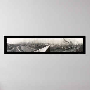 Youngstown Panoramic Photo 1905 Poster