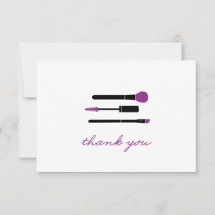Younique Thank You note Makeup Brushes Card