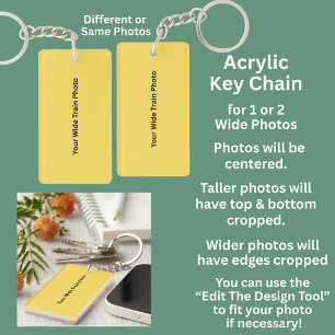 Your 1 or 2 Wide Train Photo Key Ring