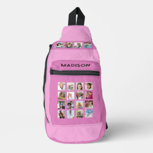 YOUR 20 Photos & Name Sling Bag
