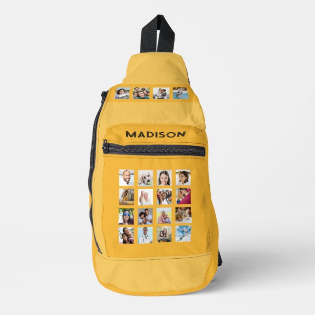 YOUR 20 Photos & Name Sling Bag (Front)