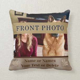 Your 2 Photos and Text Personalised Photo Pillows