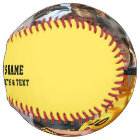 Your 2 Photos and Text Personalised Softball Ball