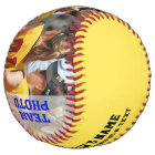 Your 2 Photos and Text Personalised Softball Ball