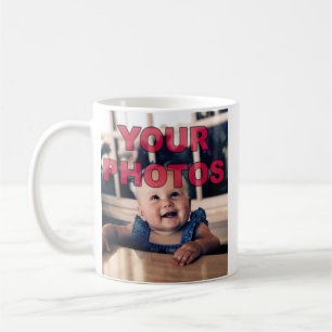 Your 2 Photos Personalised Mugs Many Styles, Sizes