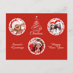 YOUR 3 photos in a Candy Frame custom postcard