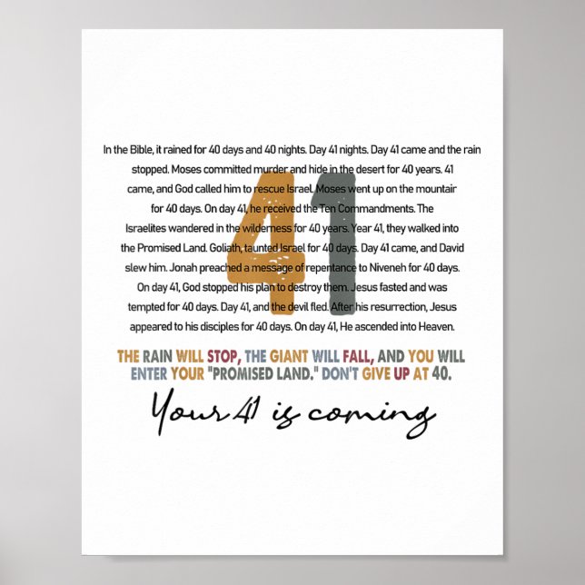 Your 41 Is Coming God Faith Christian  Poster (Front)