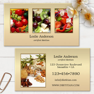 Your 4 Photos Dietician or Nutrionist Business Card
