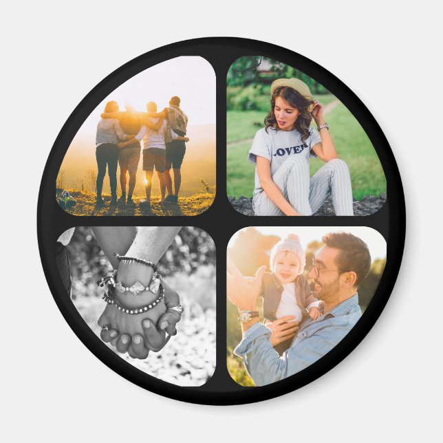 Your 4 Photos Fridge Magnet (Front)