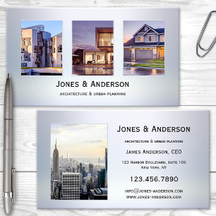 Your 4 Photos Metallic Portfolio Business Card