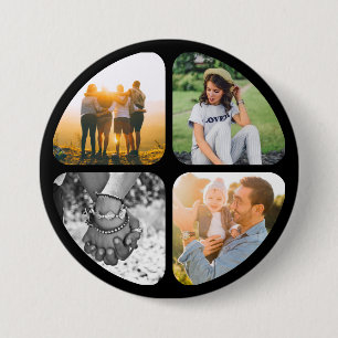 Your 4 Photos Pin Button Badge