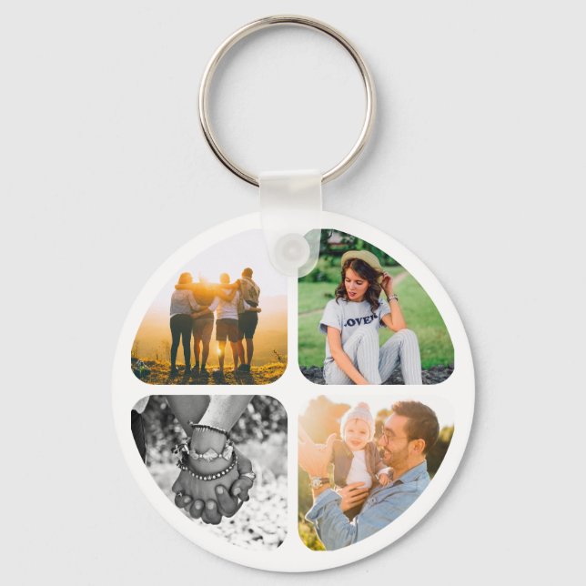 Your 4 Photos Round Keychain (Front)