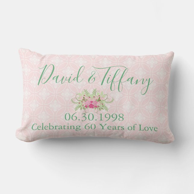 Your 60th Wedding Anniversary Lumbar Cushion (Front)