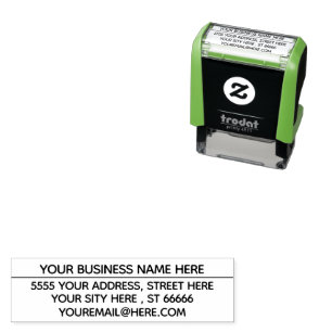 Your Address Name Contact Information Personalised Self-inking Stamp
