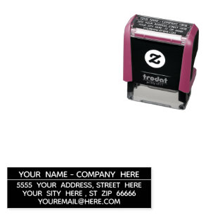 Your Address Name E-mail Self-inking Stamp