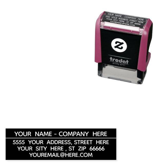 Your Address Name E-mail Self-inking Stamp (In Situ)