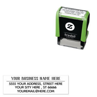 Your Address Name Email Business Self-inking Stamp