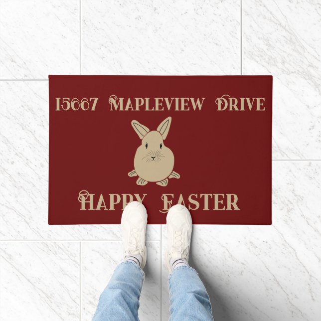 Your Address on an Easter  Doormat (Indoor)