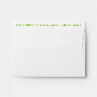 YOUR ADDRESS on Back:  CHOOSE COLOR OF ENVELOPES! Envelope
