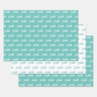 Your Age Custom Number Pattern - Teal and White