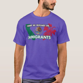 Your Agriculture Depends On Immigrants California  T-Shirt