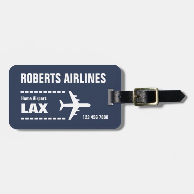 YOUR AIRLINE (customisable) Luggage Tag (Front Horizontal)