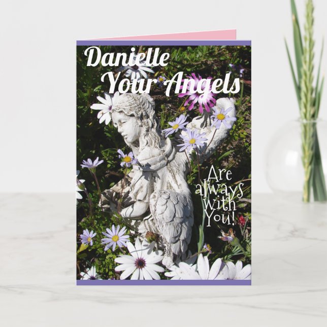 Your Angels Are Always with You Floral Flower Card (Front)