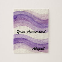 Your Appreciated Retro Watercolor Wavy Purple Name