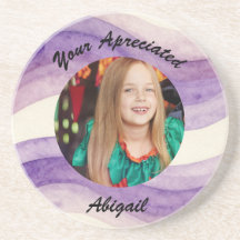 Your Appreciated Watercolor Wavy Purple Photo Name