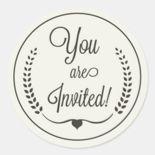Your Are Invited Classic Round Sticker