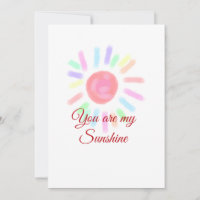 Your are my sunshine red colourful watercolor past
