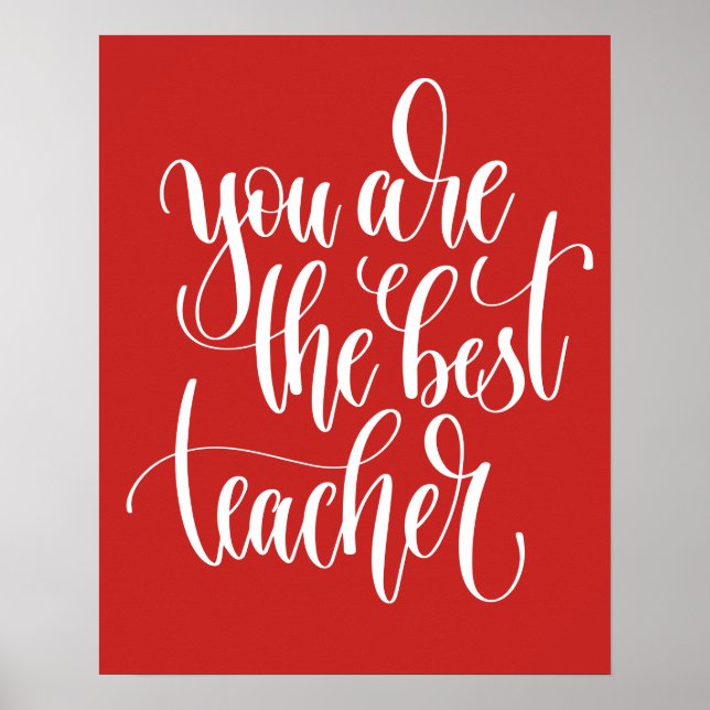 Your Are The Best Teacher Poster (Front)