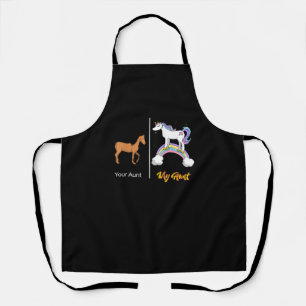 Your Aunt My Aunt Unicorn T-Shirt _ Funny Rainbow Apron